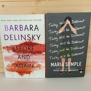 2 NOVEL Book Bundle by Authors Barbara Delinsky & Maria Semple Hardcover Fiction